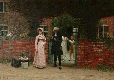 Waiting for the Coach by Edmund Leighton